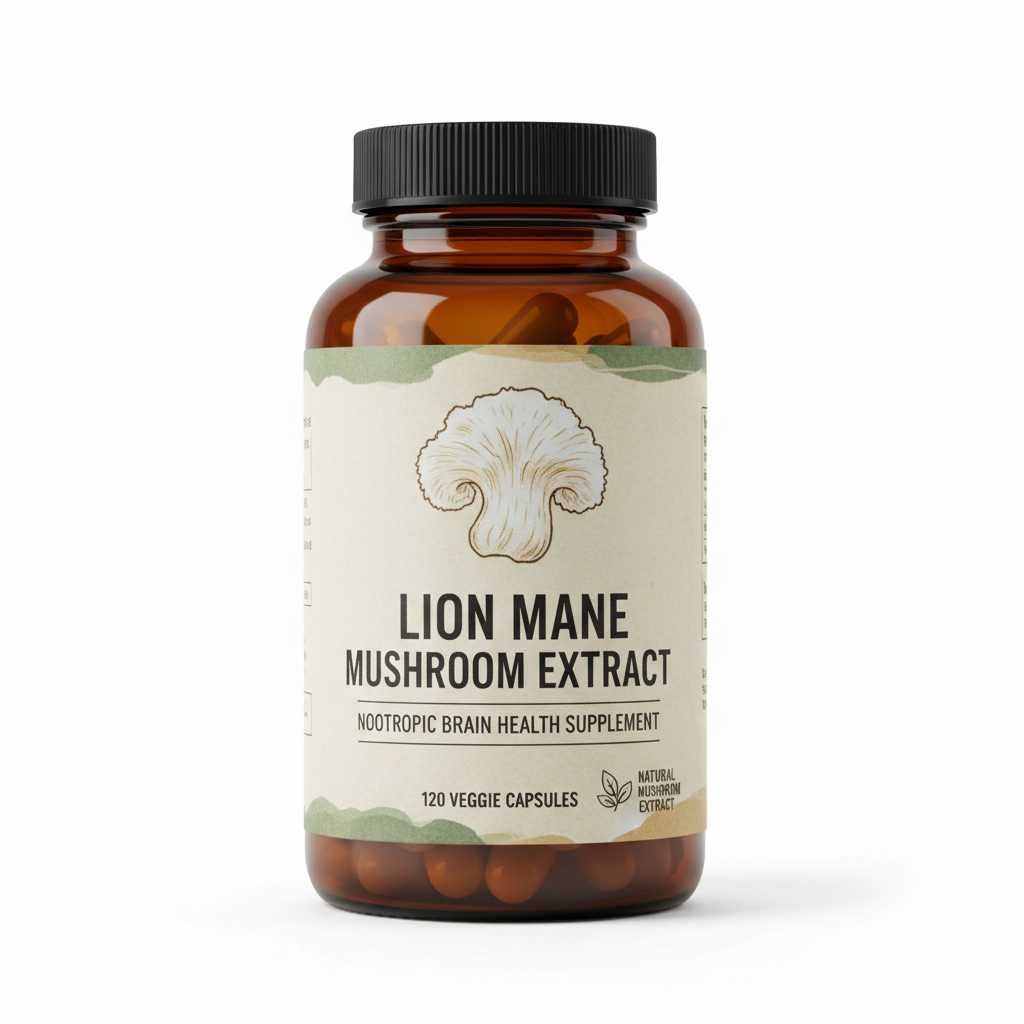 Lion's Mane Mushroom Capsules supplement bottle
